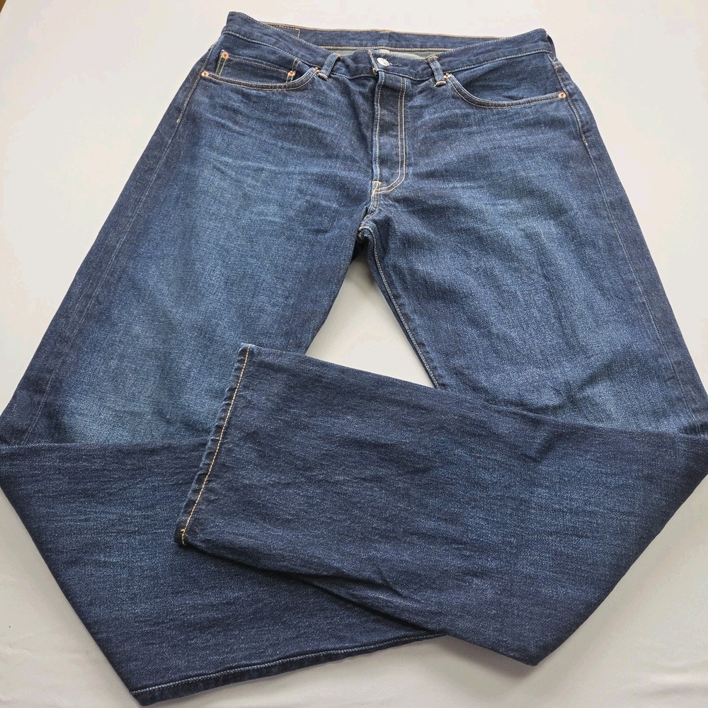 Buck Mason Jeans Japanese Indigo Ford Standard 12125 Men 36x34 Denim Button Fly